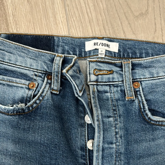 Re done medium worn blue denim size 27 - Picture 2 of 5